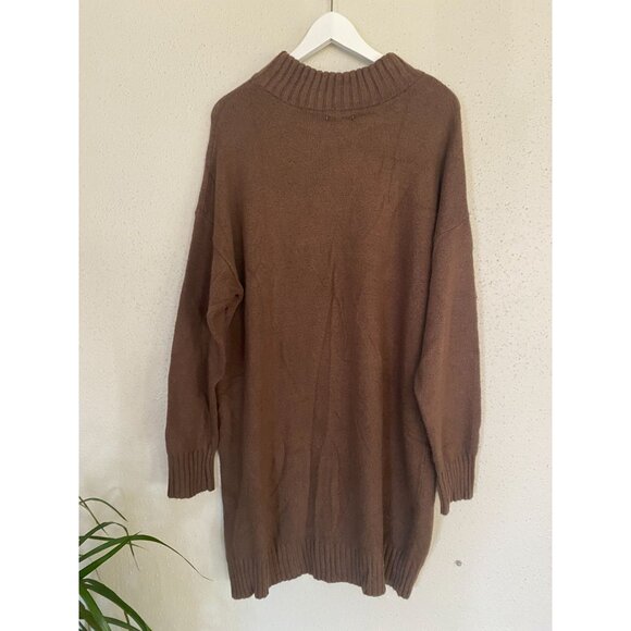 NWT BP,  Brown Knit Oversized Sweater Dress XL Nordstrom Soft Ribbed - Picture 3 of 7